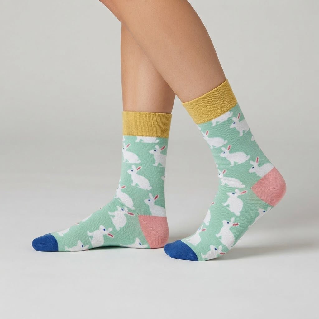 Happy Socks Bunny Mintgrün, Socken Größe 36-40 – Bild 1