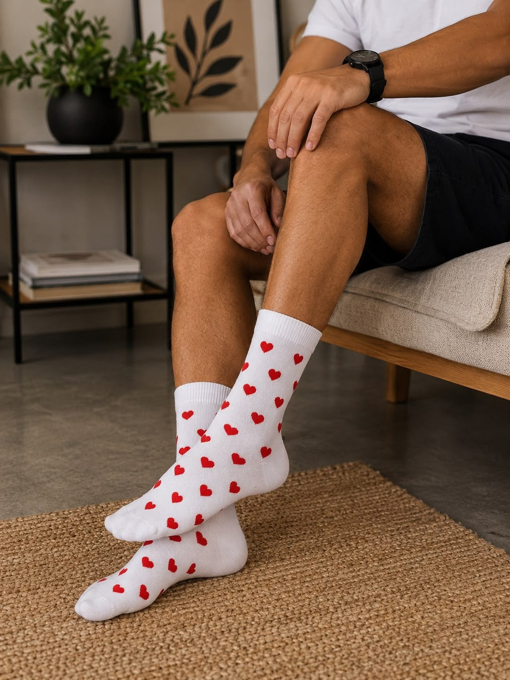 Happy Socks Heart White Red, Socken Größe 41-46 – Bild 1