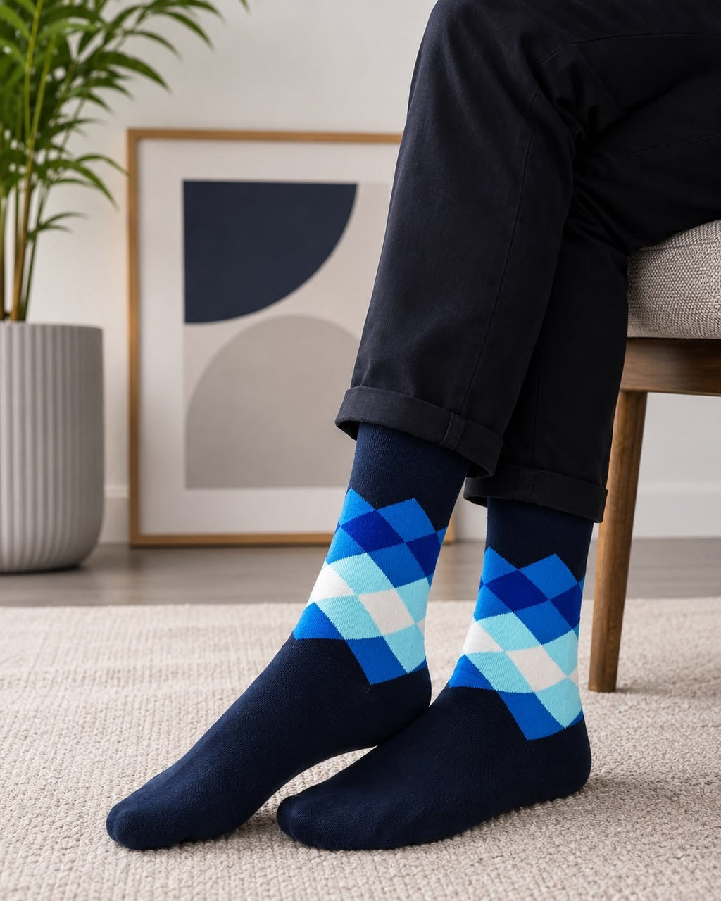 Happy Socks Faded Diamond, Socken Größe 36-40 – Bild 3