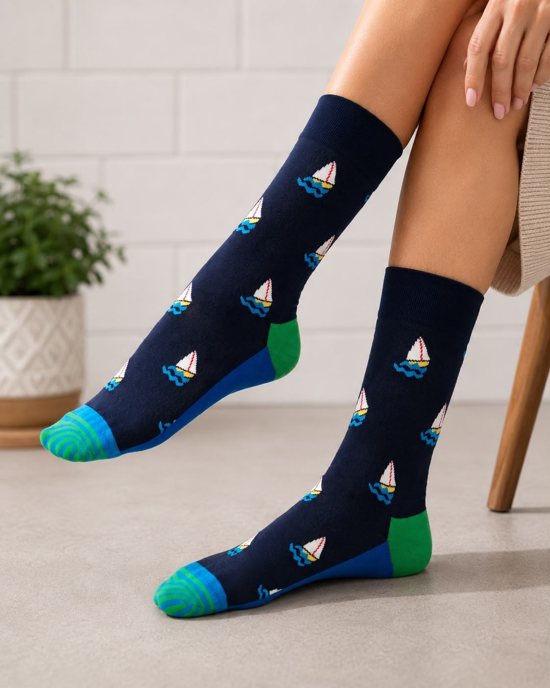 Happy Socks Sailboat, Socken Größe 36-40 – Bild 1
